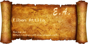 Eiben Attila névjegykártya