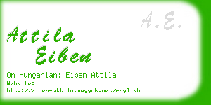 attila eiben business card